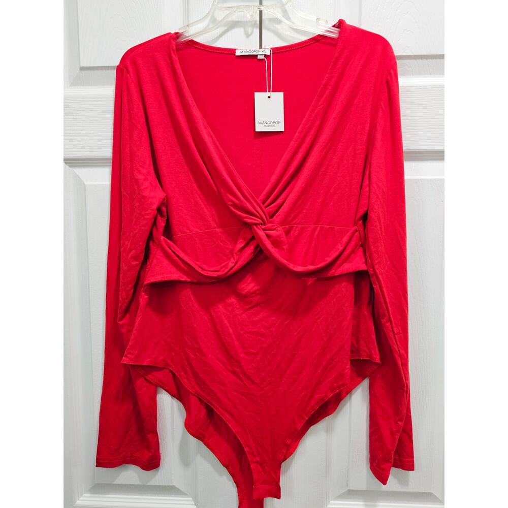 MANGOPOP Bodysuit- Red- Size XXL